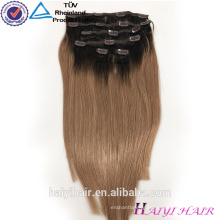 Private Label Superior Quality Grade 6A 7A 8A Unprocessed double drawn blonde remi clip in hair extension 200 gram